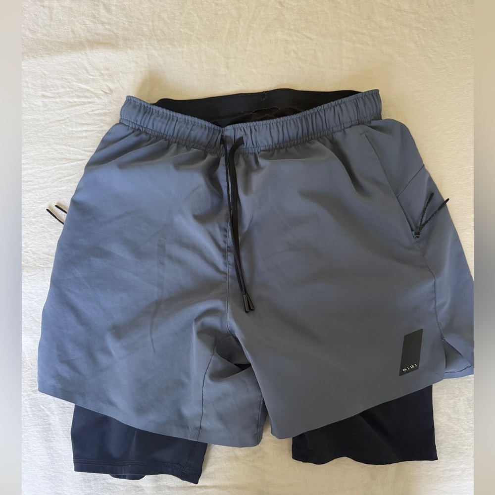 Zara athletics 2 in 1 Blue Shorts
